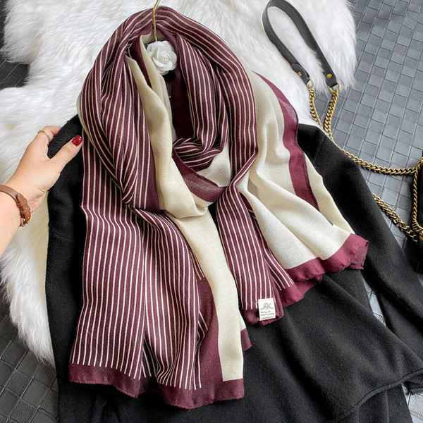 Ženski pamučni šal za jesen i proljeće u dvije boje