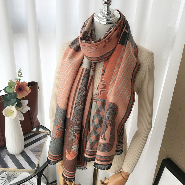 Ženski zimski šal sa zebrom