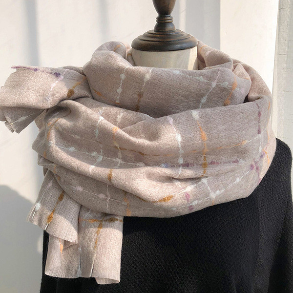 Alkalmi női meleg téli sál színes mintával