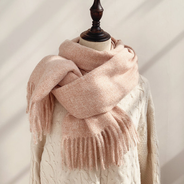 Alkalmi női téli sál, rojtokkal, három színben