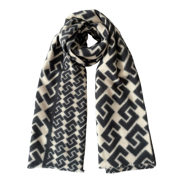 Lezser téli női sál fekete és barna színben