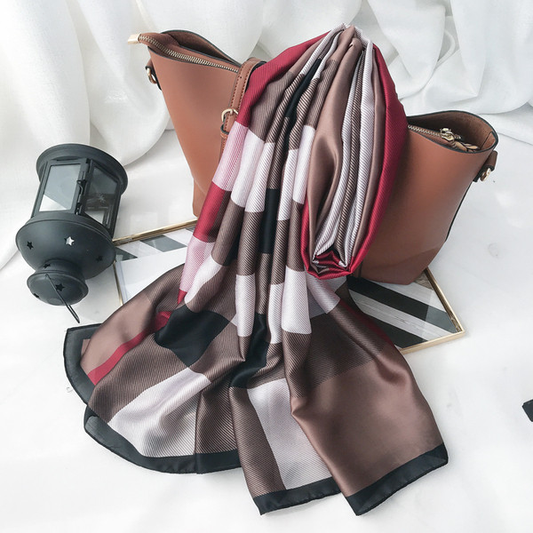 Kockás női sál - hosszú modell