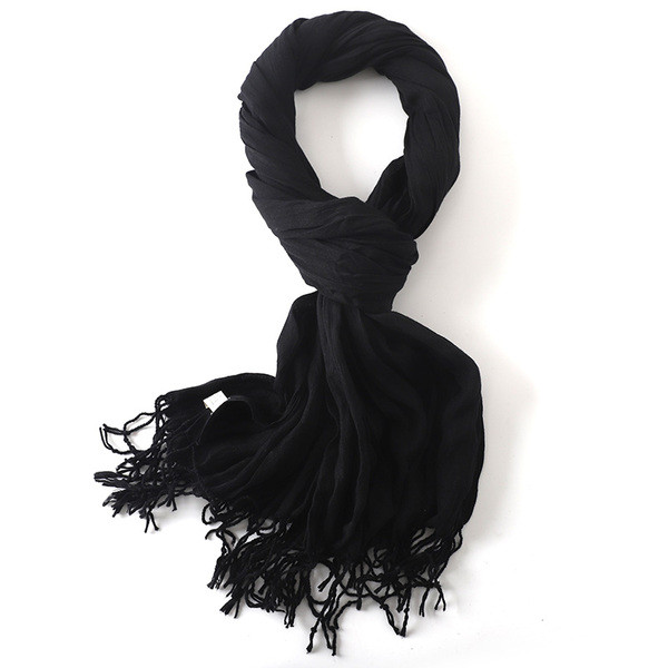 Modern férfi sál rojtokkal, három színben