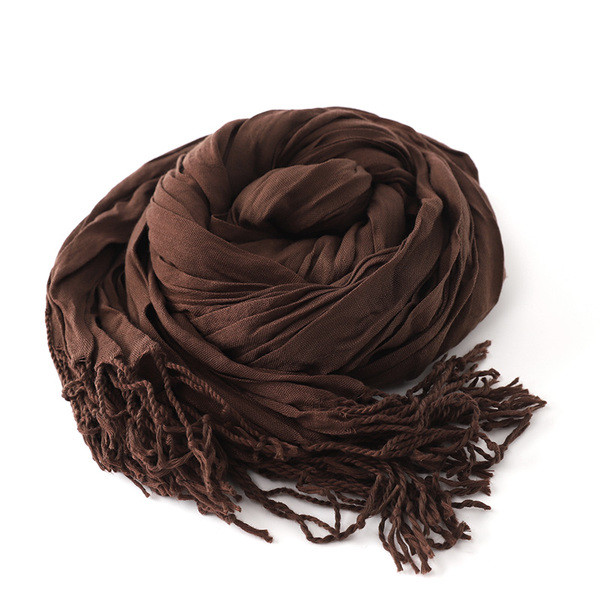 Modern férfi sál rojtokkal, három színben