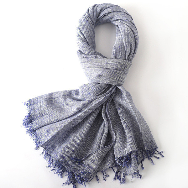 Férfi sál rojtokkal tavaszra és őszre