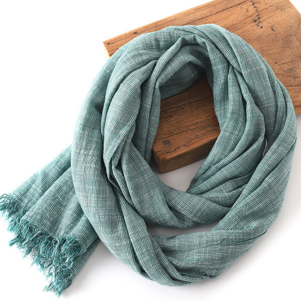 Férfi sál rojtokkal tavaszra és őszre