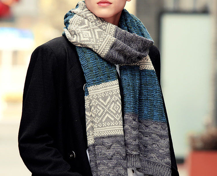 Színes férfi téli sál