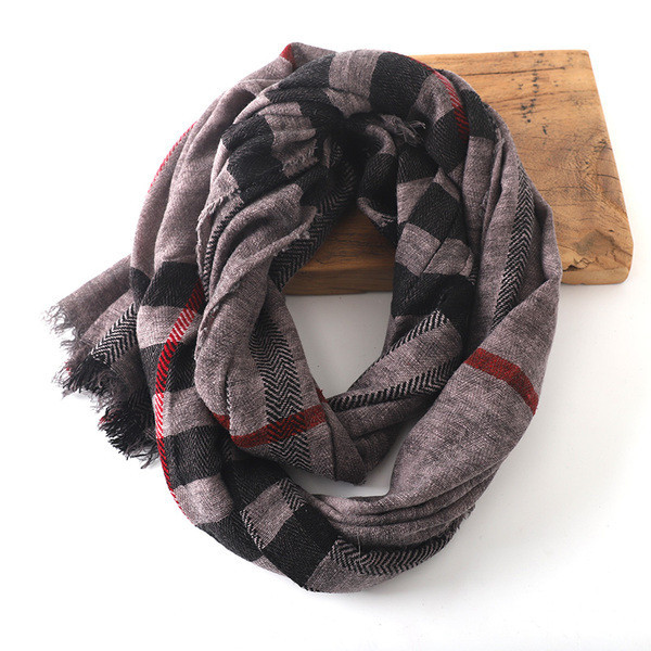 Alkalmi férfi sál rojtokkal, négy színben, télre illően