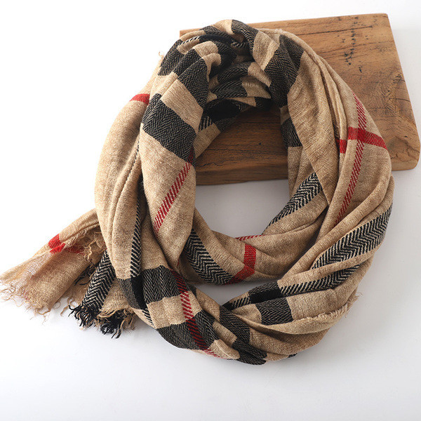 Alkalmi férfi sál rojtokkal, négy színben, télre illően