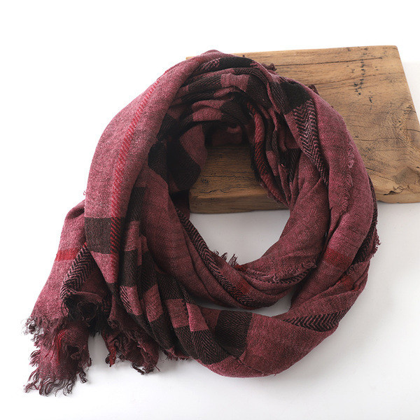 Alkalmi férfi sál rojtokkal, négy színben, télre illően