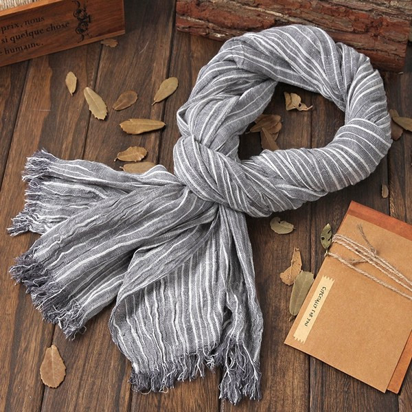 Férfi téli sál rojtokkal több színben