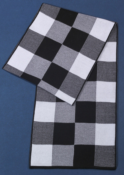 Kockás férfi sál - gyapjú