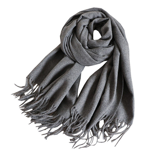 Férfi alkalmi sál rojtokkal, különböző színekben, télre alkalmas