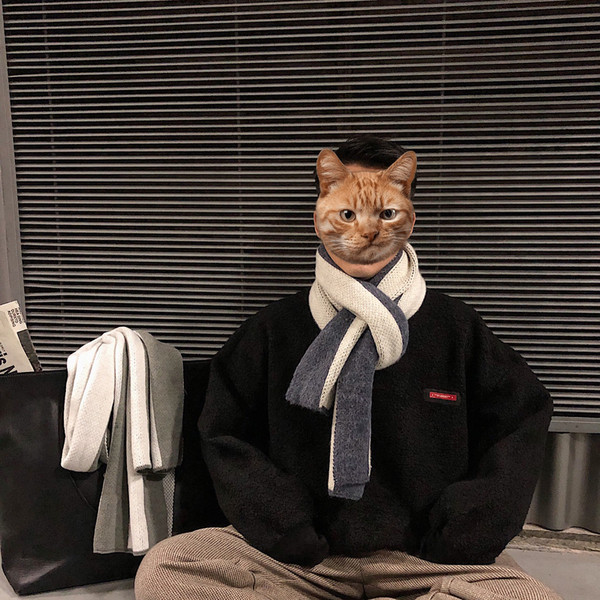 Alkalmi férfi kötött sál három színben