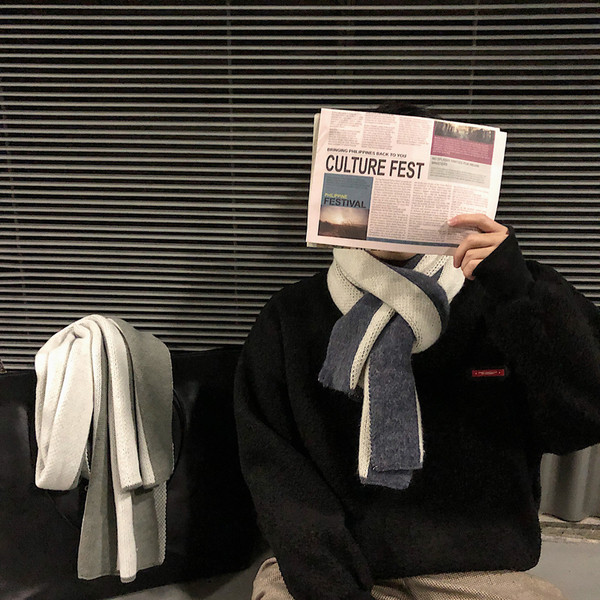 Alkalmi férfi kötött sál három színben