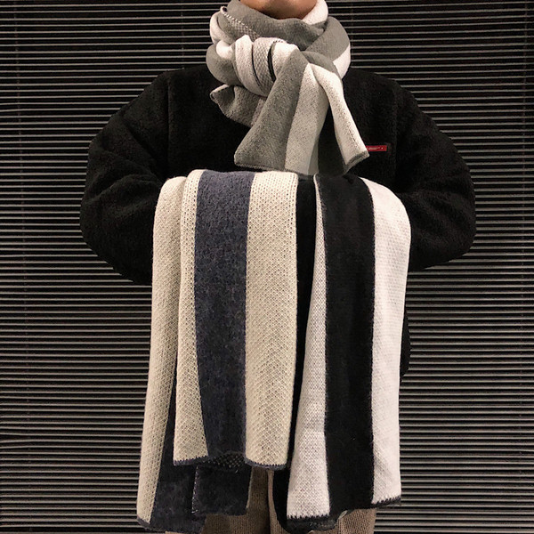 Alkalmi férfi kötött sál három színben