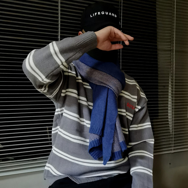 Alkalmi férfi kötött sál télire