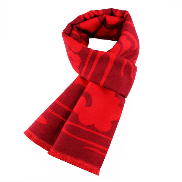 Meleg férfi téli piros sál