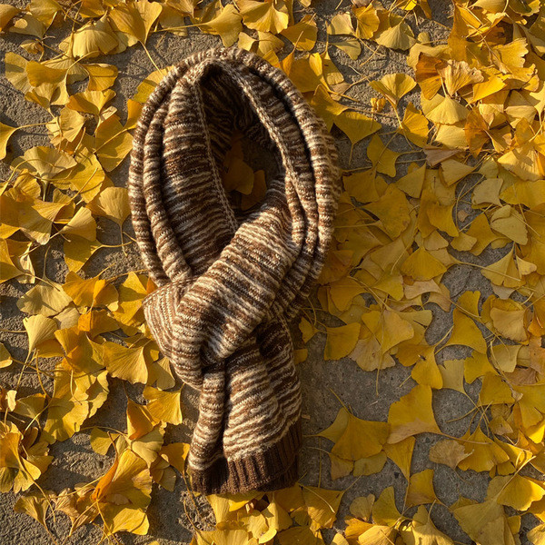 Új modell téli gyapjú sál barna és fekete színben