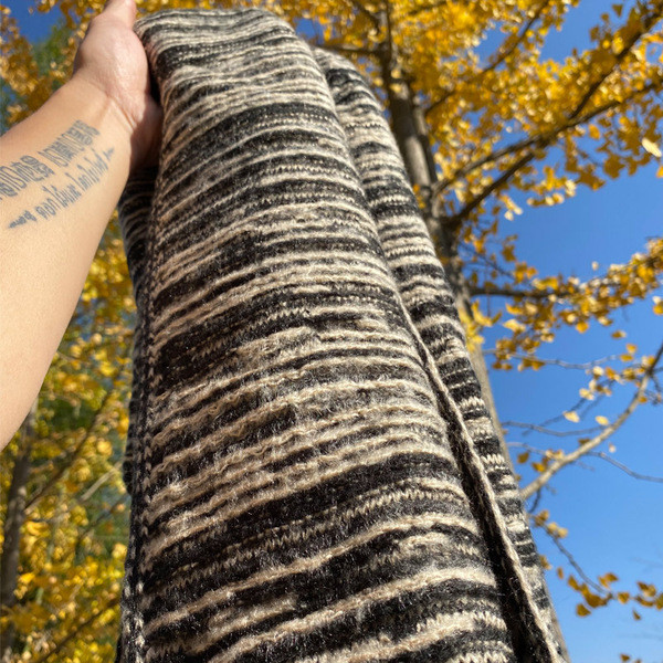 Új modell téli gyapjú sál barna és fekete színben