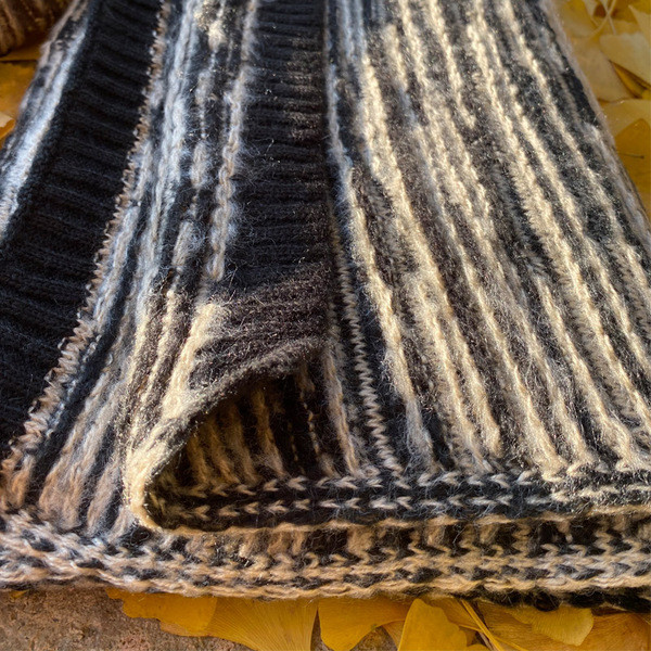 Új modell téli gyapjú sál barna és fekete színben