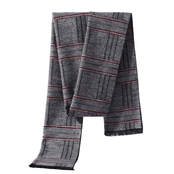 Férfi gyapjú sál rojtokkal