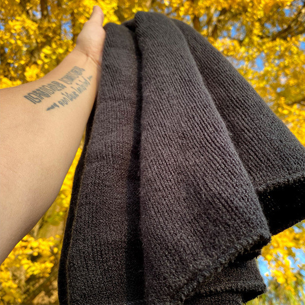 Alkalmi férfi téli sál fekete és szürke színben