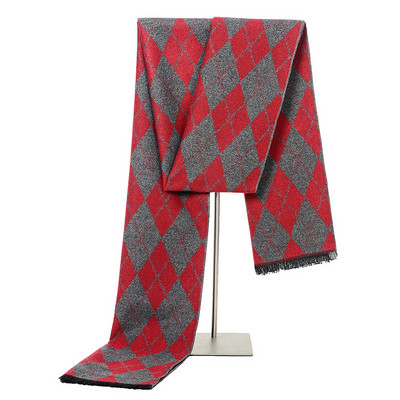 Férfi téli sál geometrikus formákkal