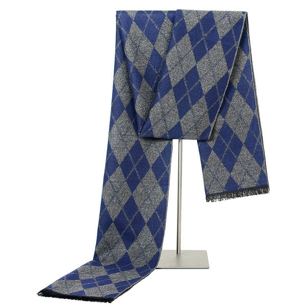 Férfi téli sál geometrikus formákkal