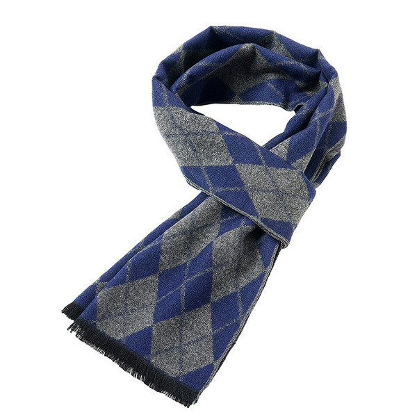 Férfi téli sál geometrikus formákkal