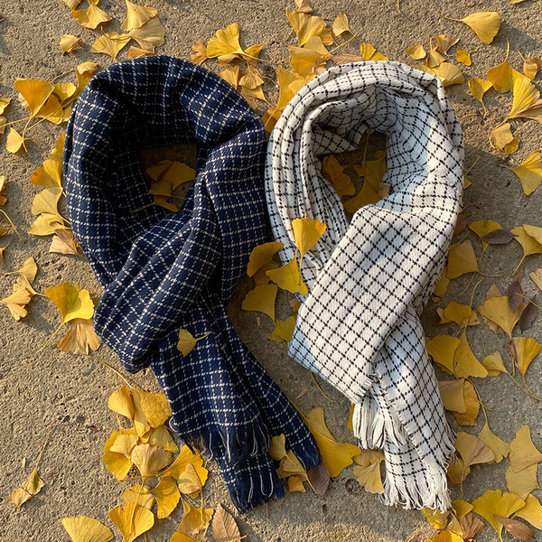 Alkalmi férfi sál, rojtokkal, télre, három színben