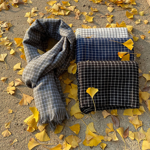 Alkalmi férfi sál, rojtokkal, télre, három színben