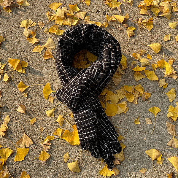 Alkalmi férfi sál, rojtokkal, télre, három színben