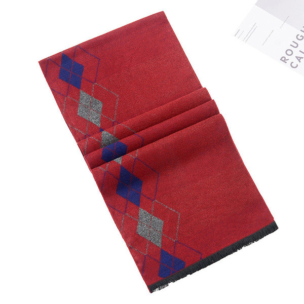 Alkalmi férfi sál geometrikus formákkal