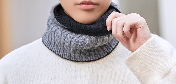 Aktuális férfi kötött sál meleg béléssel