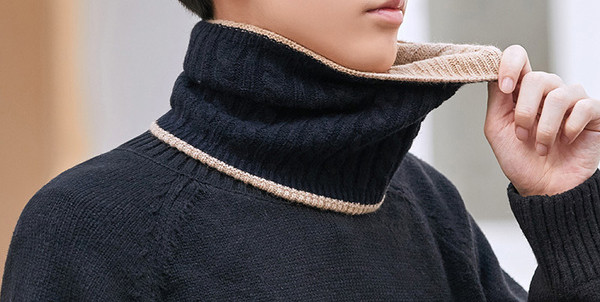 Aktuális férfi kötött sál meleg béléssel