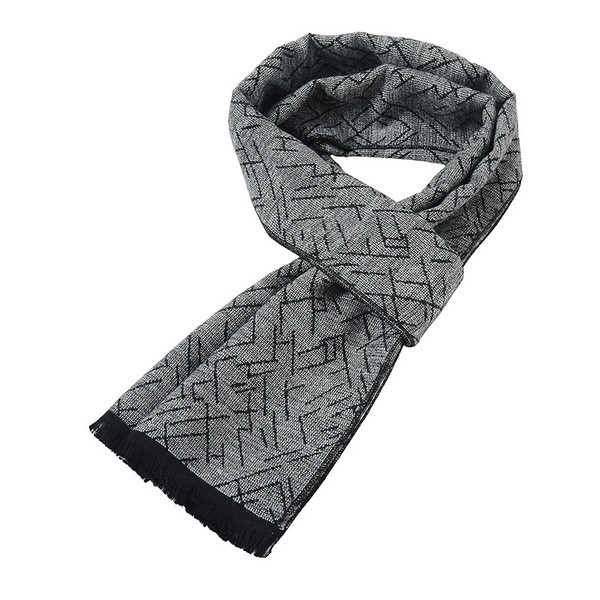 Szürke színű férfi téli sál