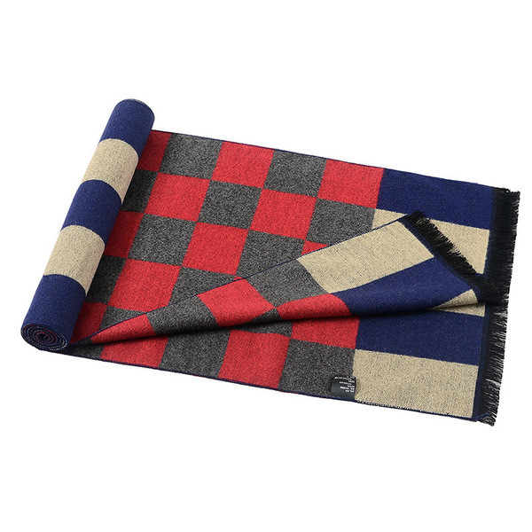 Színes férfi kasmír sál rojtokkal