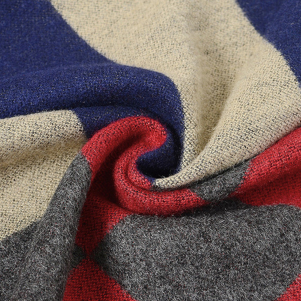 Színes férfi kasmír sál rojtokkal