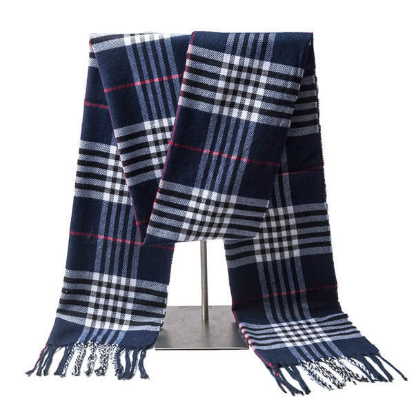 Alkalmi férfi téli gyapjú sál rojtokkal