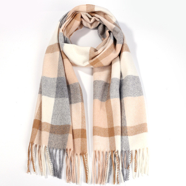 Férfi téli sál rojtokkal