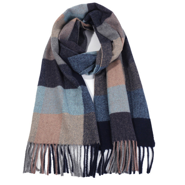 Férfi téli sál rojtokkal