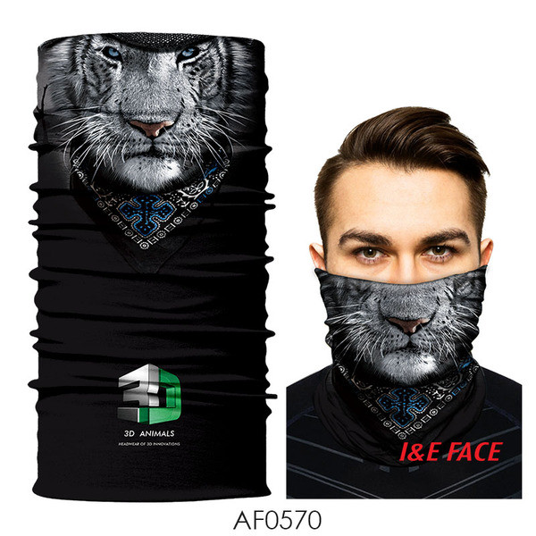 Többfunkciós férfi sál / motorháztető állati rátéttel