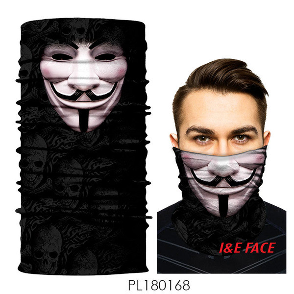 Férfi fekete motorháztetős maszk többféle felhasználásra