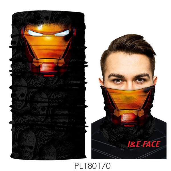 Férfi fekete motorháztetős maszk többféle felhasználásra