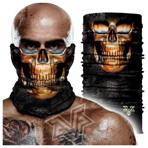 Arcra alkalmas, színes rátéttel ellátott férfi sál