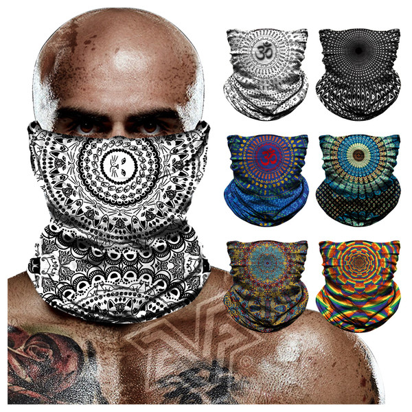 Színes férfi sál arcra