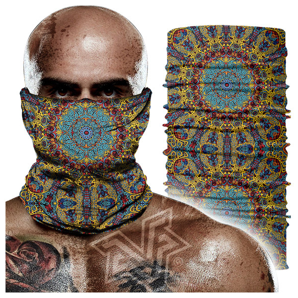 Színes férfi sál arcra