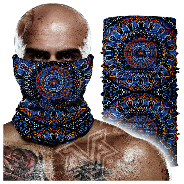 Színes férfi sál arcra