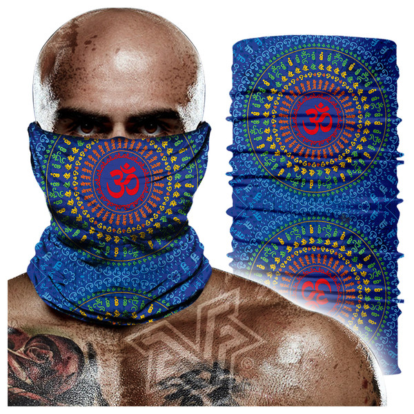 Színes férfi sál arcra